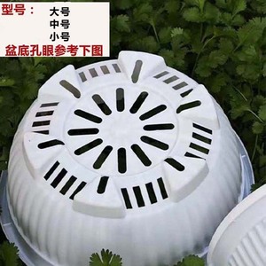 Pot de fleurs Yuanbao en plastique noir et blanc avec trou de drainage pour plantes d'intérieur, utilisation sur bureau - Product Image 4