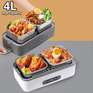 Multifunktionale 4L Heizung Thermoskochzeit Lunchbox 304 Edelstahl Elektrische Mittagsbox