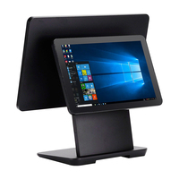 Sistema POS Táctil Ultra Delgado de Aluminio Negro de 15.6 Pulgadas, Nuevo Diseño Moderno Todo en Uno, Caja Registradora I5/RK3576 para Tiendas Minoristas