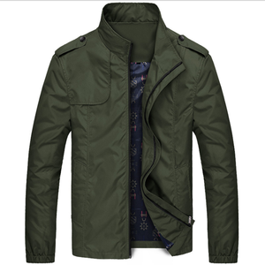 Commercio all'ingrosso nuova primavera autunno <span class=keywords><strong>uomo</strong></span> Casual giacca cappotto <span class=keywords><strong>moda</strong></span> <span class=keywords><strong>uomo</strong></span> lavato 100% puro cotone abbigliamento giacche cappotti maschili - Product Image 2