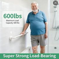 Barre d'appui murale antidérapante en ABS et acier inoxydable pour personnes âgées et handicapées, pour salle de bain et douche, main courante de sécurité pour toilettes
