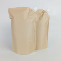 Pochette en papier kraft biodégradable de 500ml Bec Flip Cap MOQ500 Crème cosmétique réutilisable Shampooing Lotion Emballage Gravure Impression