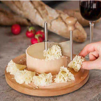 Râpe à fromage rotative en acier inoxydable à main en bois coupe trancheuse Machine chocolat beurre grattoir moulin à fromage outils