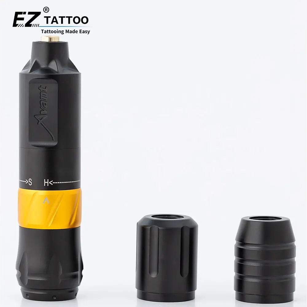 Ez hình xăm Avant Flex mềm cứng hit có thể điều chỉnh tùy chỉnh coreless động cơ Tattoo Machine Pen với 2 thêm Grips