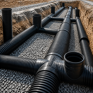 Tubería Corrugada de Doble Pared de HDPE con Junta de Anillo de Goma Duradera de Alta Rigidez SN8 DN300-DN1200 para Alcantarillado Municipal - Product Image 4