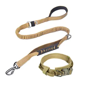 Tactische Halsband En Leiband Voor Huisdieren Elastische Zware Bungee Reflecterende Hondenriem Voor Kleine Middelgrote Hondenriem