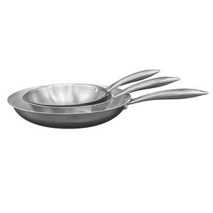 Utensilios de Cocina Comerciales, Sartén de Acero Inoxidable Pulido de 3 Capas, Compatible con Inducción de Gas, Fácil de Limpiar, Solo Lavado a Mano - Product Image 4