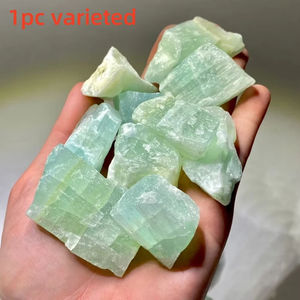 Wholesale Natural Green & <b>Pink</b> Caribbean Calcite Raw Crystal Stone, Bohemian Mineral for DIY Jewelry Making, Home/Office <b>Decor</b> - Product Image 2