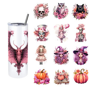 LETOP 20oz Rose <span class=keywords><strong>Joker</strong></span> UV pour DTF Autocollant Transparent pour Bouteille Autocollant pour Tasses Lavable et Durable 1PCS - Product Image 1