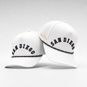 3D Embroidery 5 Panel Waterproof Laser Cut Golf <b>Cap</b> Curved Brim Snapback Polyester Wholesale OEM Custom Design - Product Image 1
