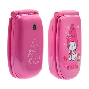 Small size GSM Quad band Rabbit Cartoon Style kids cell phone DOOV W11 Mini keypad mobile phones flip