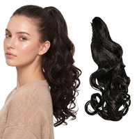 Extensions de cheveux synthétiques longues bouclées en fibre haute température, style Jerry Curl, pour femmes, pour fêtes et déguisements