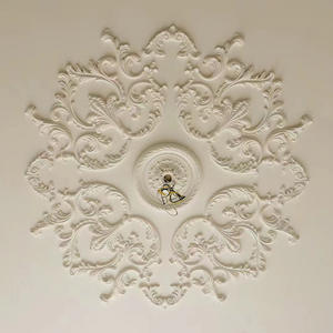 Médaillon de <span class=keywords><strong>plafond</strong></span> en PU de style européen, décoration intérieure ronde <span class=keywords><strong>pour</strong></span> la maison avec décoration architecturale <span class=keywords><strong>pour</strong></span> médaillon de ventilateur - Product Image 3