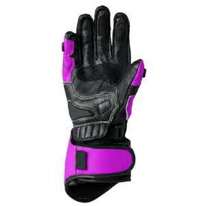 Woman Full Figure pink Black Custom Made <b>Gloves</b> The top Quality <b>Gloves</b> Leather Palm Guard Adjustable Wrist Strap <b>Motobike</b> - Product Image 4