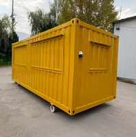 Kit de restaurant préfabriqué mobile, conteneur bar modulaire, conteneur de restaurant portable à plat, avec cuisine