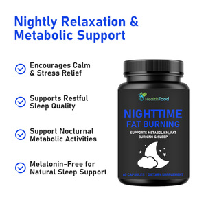 Wholesale Custom Natural Herbal Appetite Suppress Deep Sleep Supplement with Valerian Extract Night Time Fat Burner Capsules - Product Image 3