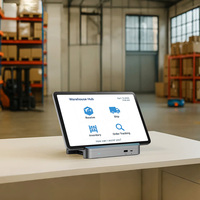 Tableta de Menú Esim de 12 Pulgadas con Múltiples Puertos, Tableta Kiosco con NFC para Pagos sin Contacto, GMS, FeliCa, Bloqueo Kensington, Sistema de Visualización para Cocina, TPV
