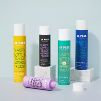 Logo privé personnalisé 100 120 200 250ml bouteille de toner de luxe en plastique soin de la peau crème lotion emballage cosmétique bouteille à bouchon à vis
