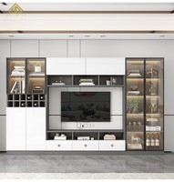 Meuble TV sur mesure, design moderne, panneaux de particules, multifonctionnel, résistant à l'eau, écologique, couleur personnalisée