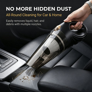 Ventes chaudes - Aspirateur de voiture portable haute puissance 12V avec batterie 5000mAh, autonomie de 15 minutes, matériau ABS+copper - Product Image 2