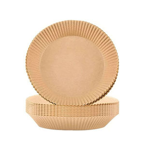 Air Fryer Paper <b>Tray</b> 20cm Silicone Coated Disposable For Baking Fries <b>BBQ</b> Non Stick Liner 100 Pcs - Product Image 4