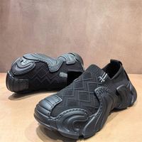 Nouveaux articles tendance et à la mode : Chaussures pour hommes à semelle épaisse en tissu tissé, confortables et polyvalentes, chaussures décontractées