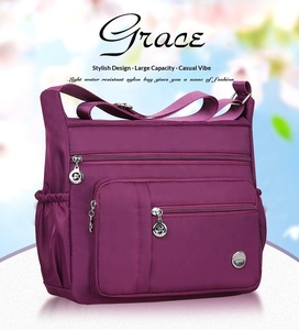 Bolso Bandolera/Hombro de Gran Capacidad, Impermeable, de Tela Oxford de Nailon para Mujer, con Cierre de Cremallera e Interior con Compartimentos - Product Image 6