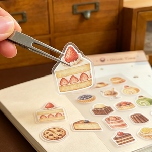 Feuilles d'autocollants personnalisés pour pâtisseries sucrées, papier synthétique premium, impression délicate, étiquettes adhésives pour agenda, carnet, artisanat - Product Image 1