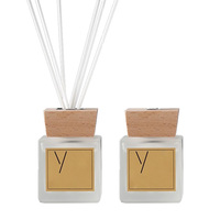 Vietnam WeWood verre dépoli roseau diffuseur bouteille de luxe en bois bouchon à vis intérieur aromathérapie emballage vide fermeture couvercle et bouchon