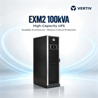 Système d'alimentation sans interruption triphasé haute puissance Vertiv EXM2 100 kVA 100 kW pour salles informatiques avec batterie au plomb rechargeable