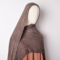 Nouvelle Arrivée 2025 Foulards Légers en Rayonne Viscose de Luxe pour Femmes Musulmanes, Texture Teinture Froissée, Foulard Hijab d'Usage Quotidien