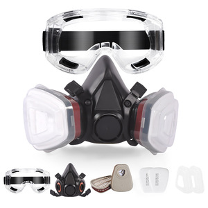Masque à gaz complet avec <span class=keywords><strong>filtre</strong></span> à cartouche 2097 anti-poussière et particules d'huile pour la sécurité au travail industriel, respirateur - Product Image 6