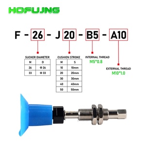 Hofujng Vacuum Sucker Blue Fluororubber Open Bag F-26/33-J10/20/30/40/50-B5-A10 Manipulator Flat Mold Pattern Vacuum Suction <b>Cup</b> - Product Image 5