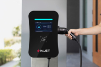 Chargeur de véhicule électrique INJET New Swift Pro Touch 11kW/22kW Type 2, IP65 IK10 OCPP 2.0.1, câble 5/7,5m, éclairage LED RGB, application/RFID