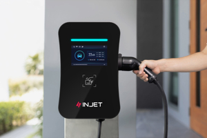 Injet khu nghỉ mát 11Kw 22Kw loại 2 <span class=keywords><strong>CE</strong></span> eichrecht giữa IP65 IK10 EV sạc, ocpp 2.0.1 & 5/7.5m Cáp RGB dẫn ánh sáng cho khu nghỉ mát sang trọng - Product Image 2