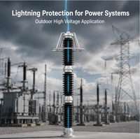 Parafoudre à oxyde métallique sans interstice en acier inoxydable 550 kV pour extérieur, produits haute tension MT&HT, modèle JDX 2000A 6280 mm
