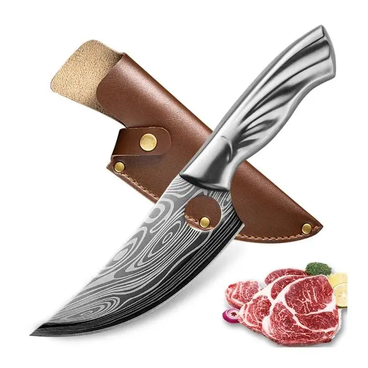 Damasco-cuchillo de cocina 3CR13, de acero inoxidable, japonés, 5,5 pulgadas, para deshuesado de carne, carnicero, herramientas de cocina
