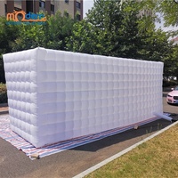 Tente Murale Gonflable Publicitaire Portable avec Éclairage LED, Toile Oxford 210D, Pompe à Air Électrique pour Cabine Photo