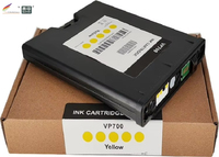 Cartouche d'encre compatible pour imprimante d'étiquettes Memjet VIPColor VP700 VP610 - 250 ml - Couleurs K C M Y disponibles - avec puce intelligente