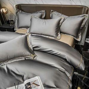 100% Cotton <strong>Duvet</strong> <strong>Cover</strong> <strong>Grey</strong> Bedsheet Bedding Set 200TC - Product Image 4