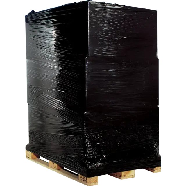 Harga kemasan wajar plastik bening LLDPE bungkus palet hitam pembungkus Film regang untuk logistik