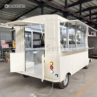 Magasin mobile de crème glacée Café Van Vintage Food Cart Camion électrique Food Truck Citroën Hot Dog Cart à vendre