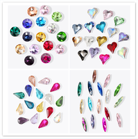 Chanceux usine 8mm-20mm top 5A qualité fantaisie point arrière cristal fantaisie strass rivoli cristal pour bijou