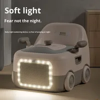 Populaire Portable Trois-en-un Mini Bébé Échelle De Toilette Car Styling Pottyling Formation Tabouret Pu Coussin avec Lumière