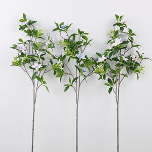 Fleurs artificielles de Murraya Paniculata bleues, blanches, roses, violettes, en plastique et soie, haute simulation, pour décorations de maison et de mariage - Product Image 4