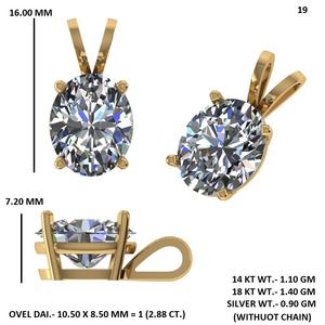 Pendentif en diamant de laboratoire de haute qualité, fabriqué en or rose, idéal pour les cadeaux d'anniversaire, de mariage et la mode personnelle. - Product Image 5