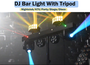 <strong>GigBar</strong> Pro 2-Pack DJ Lighting System with Stand RGB 6x5W 4-in-1 Par Lights Moving Head LED DMX512 Control IP33 Rated - Product Image 5