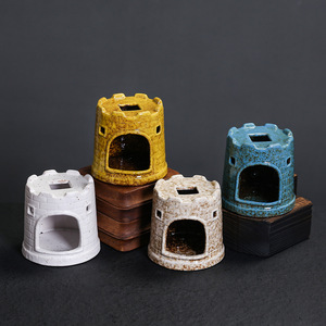 세라믹 페루 신성한 나무 작은 벽난로 불타는 트레이 창조적 인 성 햄스터 둥지 탱크 풍경 향 디퓨저 물고기 - Product Image 4