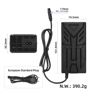 Cargador Ulip 58.8V 2A con 3 Puertos CQ, Transformador de 42V a 58.8V para Patinete Eléctrico Kukirin G2 Master G3 Pro, Enchufes EU, US, AU, UK - Product Image 3