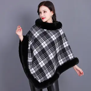 2023 Mantel Bulu Sweter Wol & Campuran Pakaian Pakaian Musim Dingin Musim Gugur untuk Wanita Blazer Syal Kasmir